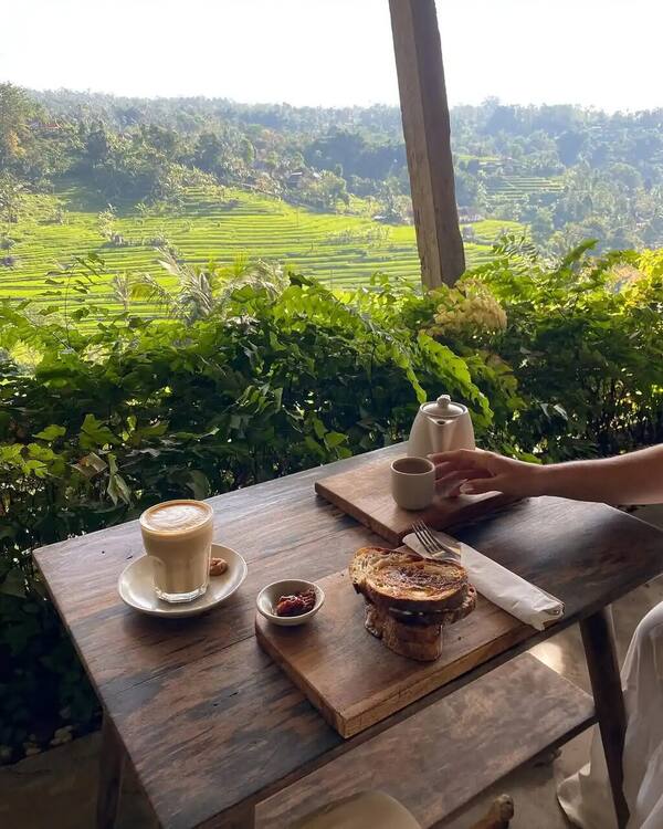 Batu Karu Kopi Jatiluwih: Harga Kopi dan Kursi Menghadap Sawah
