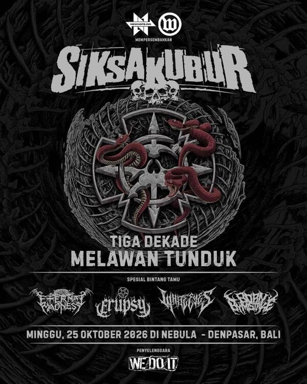 Konser Siksakubur di Denpasar 25 Oktober 2026: Tiket & Lokasi