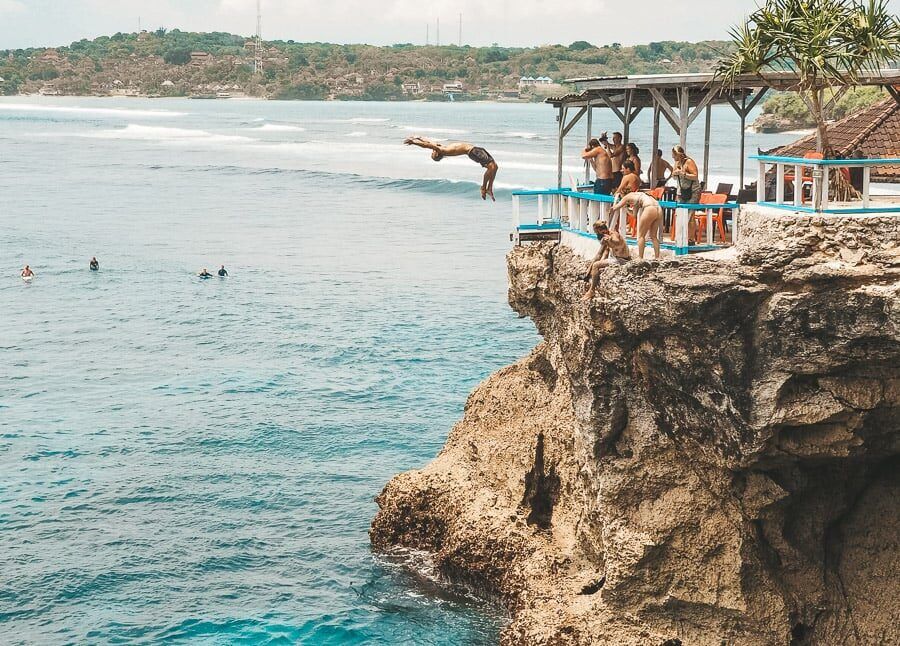 Mahana Point, Nusa Ceningan: Cliff Jumping and a Surf Bar on the Rocks