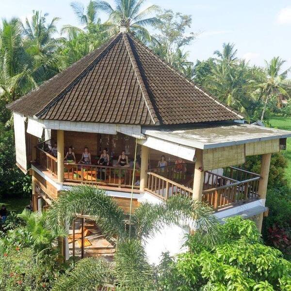 Ubud Yoga House（Subak Sokwayah）：面向稻田的小木屋瑜伽馆